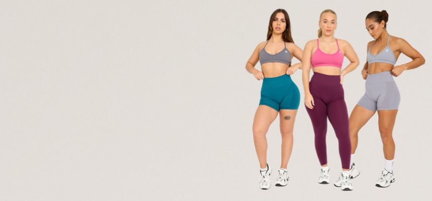 Leggings, shorts og bh'er