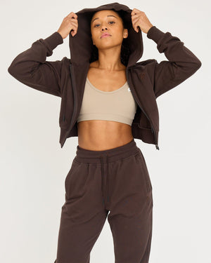 Core Classic Cropped Zip Hoodie