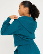 Felpa con cappuccio Core Classic Cropped Zip