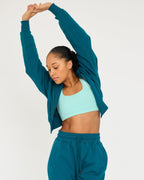 Felpa con cappuccio Core Classic Cropped Zip