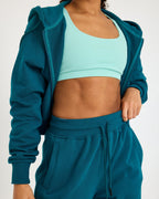Felpa con cappuccio Core Classic Cropped Zip