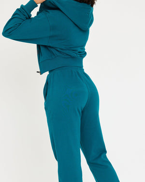 Felpa con cappuccio Core Classic Cropped Zip