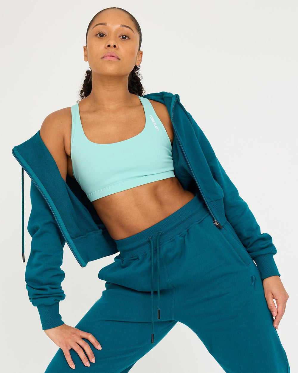 Felpa con cappuccio Core Classic Cropped Zip