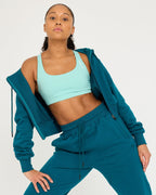 Felpa con cappuccio Core Classic Cropped Zip
